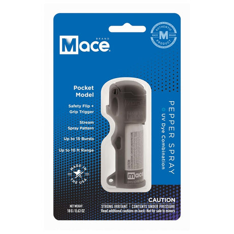 Mace Pocket Black Aluminum/Plastic Pepper Spray, Pack of 6