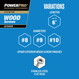 HILLMAN Power Pro No. 9 Ga. X 2-1/2 in. L Bronze Star Flat Head Exterior Deck Screws 50 pk