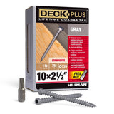 HILLMAN Deck Plus No. 10 in. X 2-1/2 in. L Gray Star Flat Head Composite Deck Screws 1 lb 75 pk