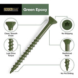 HILLMAN Deck Plus No. 8 Ga. X 1-1/4 in. L Green Star Flat Head Exterior Deck Screws 1 lb 186 pk