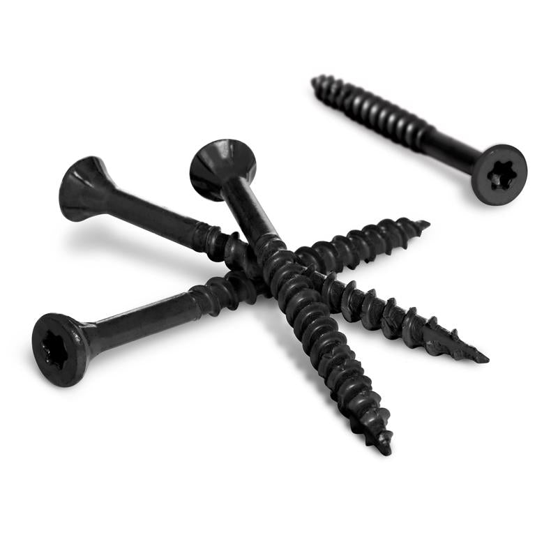 HILLMAN Deck Plus No. 10 Ga. X 3 in. L Black Star Flat Head Exterior Deck Screws 1 lb 62 pk