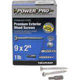 HILLMAN Power Pro No. 9 Ga. X 2 in. L Stainless Steel Star Flat Head Exterior Deck Screws 1 lb 126 p