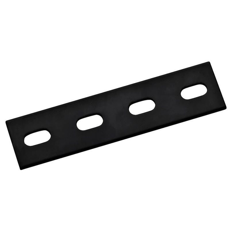 Hampton 1/8 in. H X 1-1/2 in. W X 6 in. L Black Steel Mending Plate, Pack of 10
