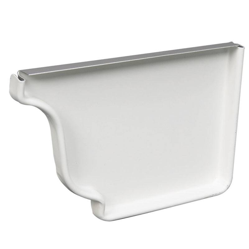 Amerimax 4.5 in. H X 6 in. W White Aluminum K Right End Cap