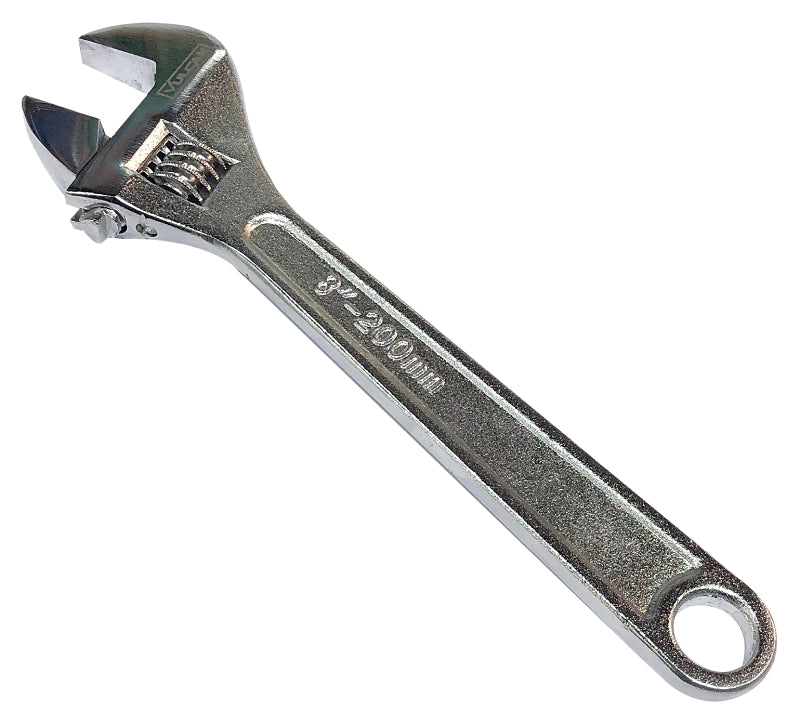 Vulcan WC917-04 Adjustable Wrench, 8 in OAL, Steel, Chrome, Pack of 30