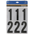 HILLMAN 3 in. Reflective Black Vinyl Self-Adhesive Number Set 0-9 26 pc, Pack of 6