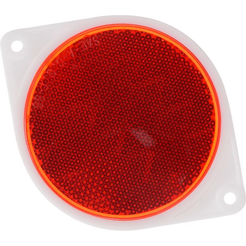 HILLMAN 3 in. Round Red Reflectors 2 pk, Pack of 6