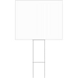 HILLMAN English White Blank Sign 20 in. H X 24 in. W, Pack of 6