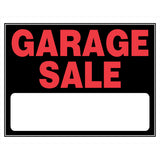 HILLMAN English Black Garage Sale Sign 15 in. H X 19 in. W, Pack of 6