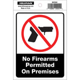 HILLMAN English White Safety Sign 4 in. H X 6 in. W, Pack of 6