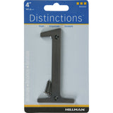 HILLMAN Distinctions 4 in. Bronze Zinc Die-Cast Screw-On Number 1 1 pc, Pack of 3