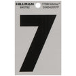 HILLMAN 3 in. Reflective Black Vinyl Self-Adhesive Number 7 1 pc, Pack of 6