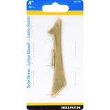 HILLMAN 4 in. Gold Brass Nail-On Number 1 1 pc, Pack of 3