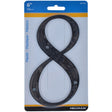 HILLMAN 6 in. Black Plastic Nail-On Number 8 1 pc, Pack of 3