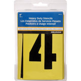 HILLMAN 4 in. Card Stock Letter and Number 4 Inch Stencil Set 36 pk