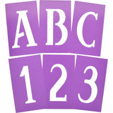 HILLMAN 4 in. Card Stock Decorative Serif Letter & Number Stencil Pack 4 Inch Stencil Set 38 pk
