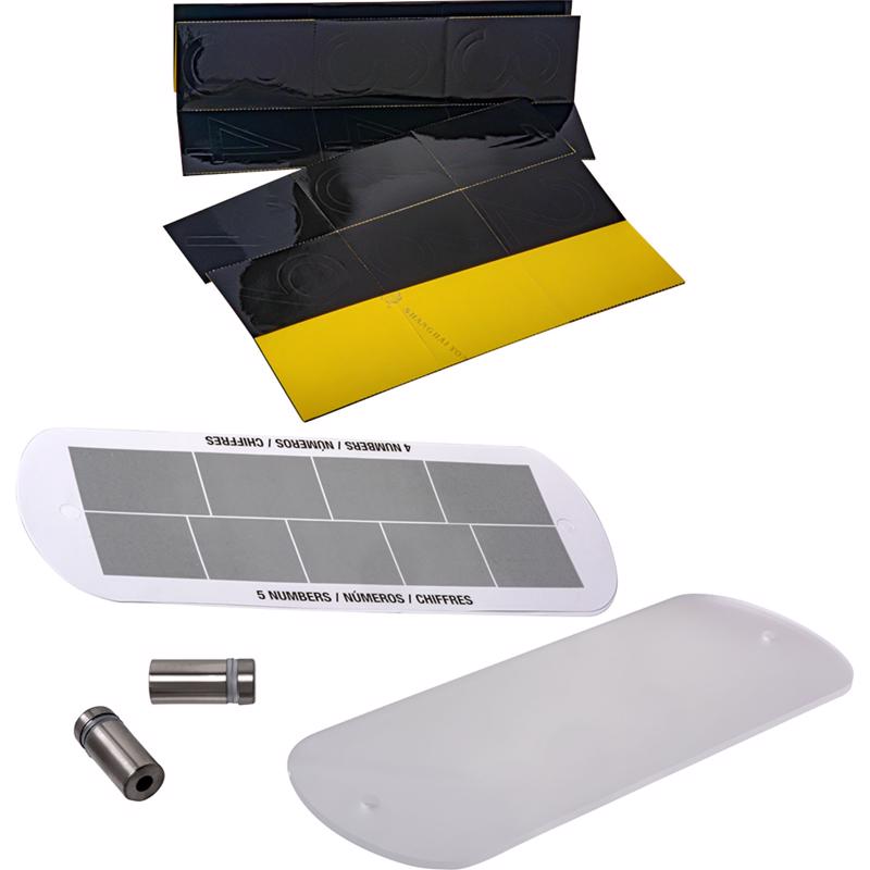 HILLMAN White Plastic Rectangle Modern Address Kit, Pack of 3