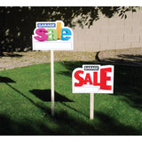 HILLMAN English Clear Yield Sign 36 in. H X 1/2 in. W, Pack of 12
