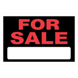 HILLMAN English Black For Sale Sign 8 in. H X 12 in. W, Pack of 6