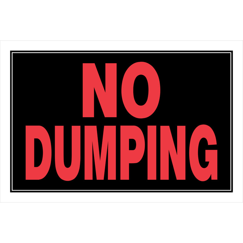 HILLMAN English Black Caution Sign 8 in. H X 12 in. W, Pack of 6