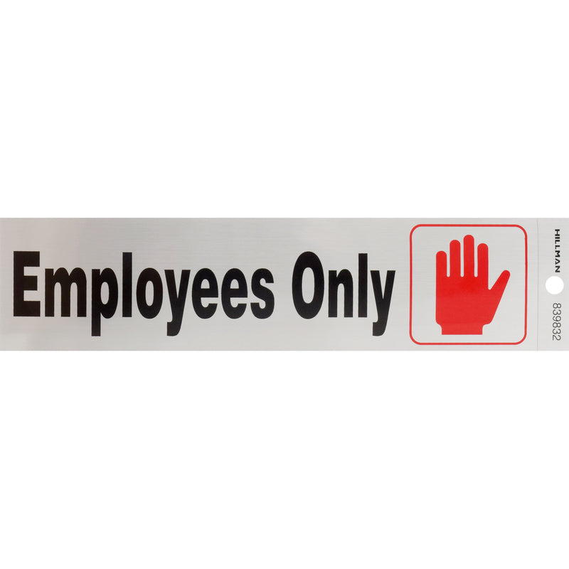 HILLMAN English Silver Do Not Enter Decal 2 in. H X 8 in. W, Pack of 6