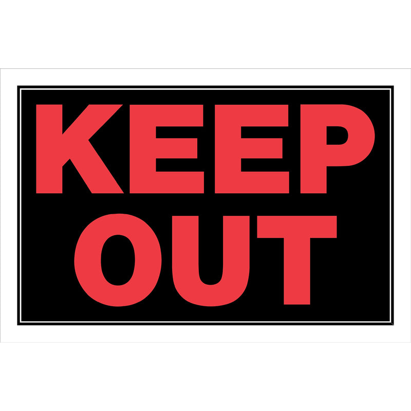 HILLMAN English Black Do Not Enter Sign 8 in. H X 12 in. W, Pack of 6