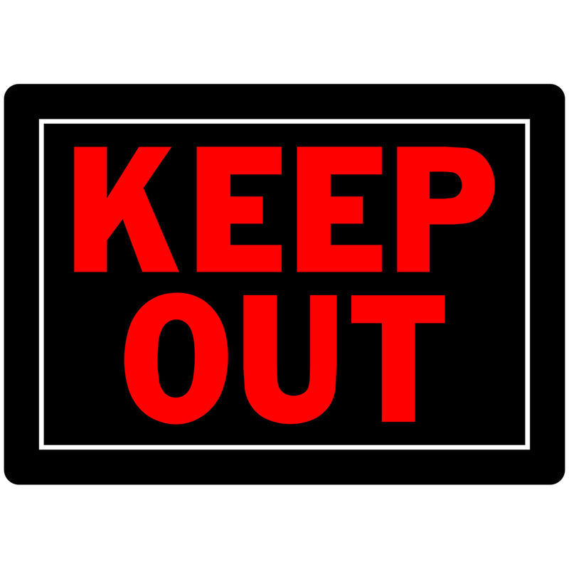 HILLMAN English Black Do Not Enter Sign 10 in. H X 14 in. W, Pack of 6
