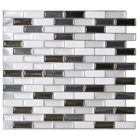 Smart Tiles 9.1 in. W X 10.2 in. L Mosaic Vinyl Adhesive Wall Tile 4 pc, Pack of 6