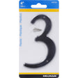 HILLMAN 4 in. Black Plastic Nail-On Number 3 1 pc, Pack of 10