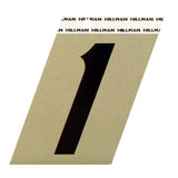HILLMAN 3 in. Reflective Black Vinyl Self-Adhesive Number 1 1 pc, Pack of 3
