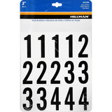 HILLMAN 2 in. Black Vinyl Self-Adhesive Number Set 0-9 35 pc, Pack of 6