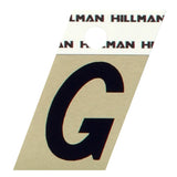 HILLMAN 1.5 in. Reflective Black Aluminum Self-Adhesive Letter G 1 pc, Pack of 6