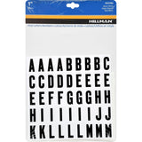 HILLMAN 1 in. Black Vinyl Self-Adhesive Letter and Number Set 0-9, A-Z 117 pc, Pack of 6