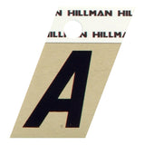 HILLMAN 1.5 in. Black Aluminum Self-Adhesive Letter A 1 pc, Pack of 6