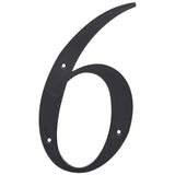 HILLMAN 6 in. Reflective Black Plastic Nail-On Number 6 1 pc, Pack of 3
