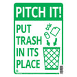 HILLMAN English White Garbage Sign 14 in. H X 10 in. W, Pack of 6