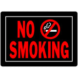 HILLMAN English Black No Smoking Sign 10 in. H X 14 in. W, Pack of 6