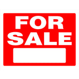 HILLMAN English Red For Sale Sign 18 in. H X 24 in. W, Pack of 6