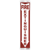 HILLMAN English Red/White Fire Extinguisher Sign 18 in. H X 4 in. W, Pack of 6