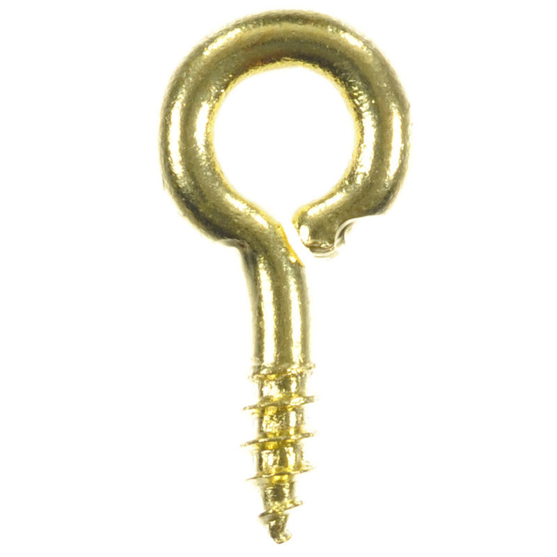 Ace 3/32 in. D X 5/8 in. L Polished Brass Screw Eye 7 lb. cap. 7 pk, Pack of 5