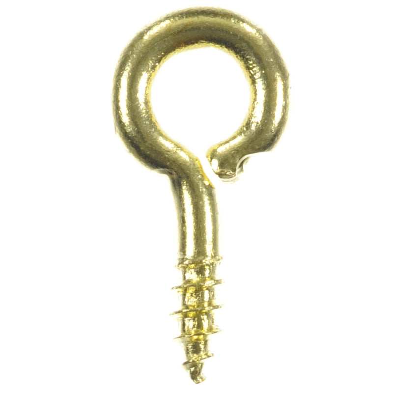 Ace 3/32 in. D X 5/8 in. L Polished Brass Screw Eye 7 lb. cap. 7 pk, Pack of 5