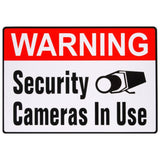 HILLMAN English White Security Decal 4 in. H X 6 in. W, Pack of 6