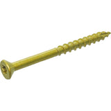 Grip-Rite PrimeGuard Plus No. 9 wire X 2-1/2 in. L Gold Star Flat Head Deck Screws 1 lb, Pack of 12