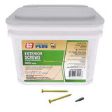 Grip-Rite PrimeGuard Plus No. 9 wire X 2-1/2 in. L Gold Star Flat Head Deck Screws 25 lb