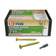 Grip-Rite PrimeGuard Plus No. 9 wire X 2 in. L Gold Star Flat Head Deck Screws 1 lb, Pack of 12