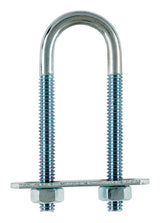 Hampton 1/4 in. X 3/4 in. W X 2-3/4 in. L Coarse Zinc-Plated Steel U-Bolt, Pack of 10