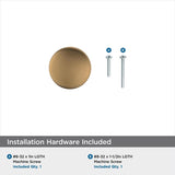 Amerock Edona Round Cabinet Knob 1-1/4 in. D 1-1/8 in. Champagne Bronze 1 pk