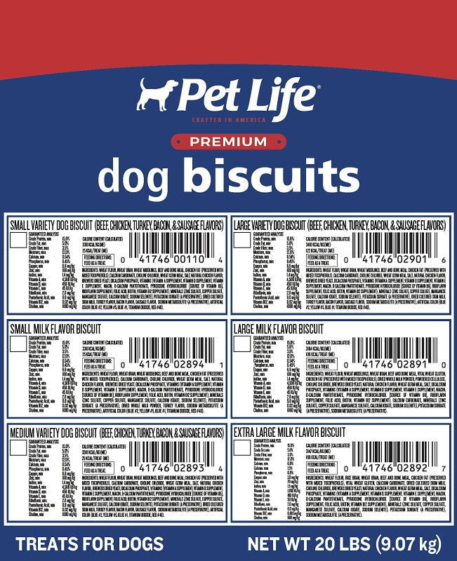 Pet Life 2890 Dog Biscuit, Beef Flavor, 20 lb