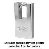 American Lock 6.5 in. H X 1-3/4 in. W Steel 5-Pin Cylinder Shrouded Padlock