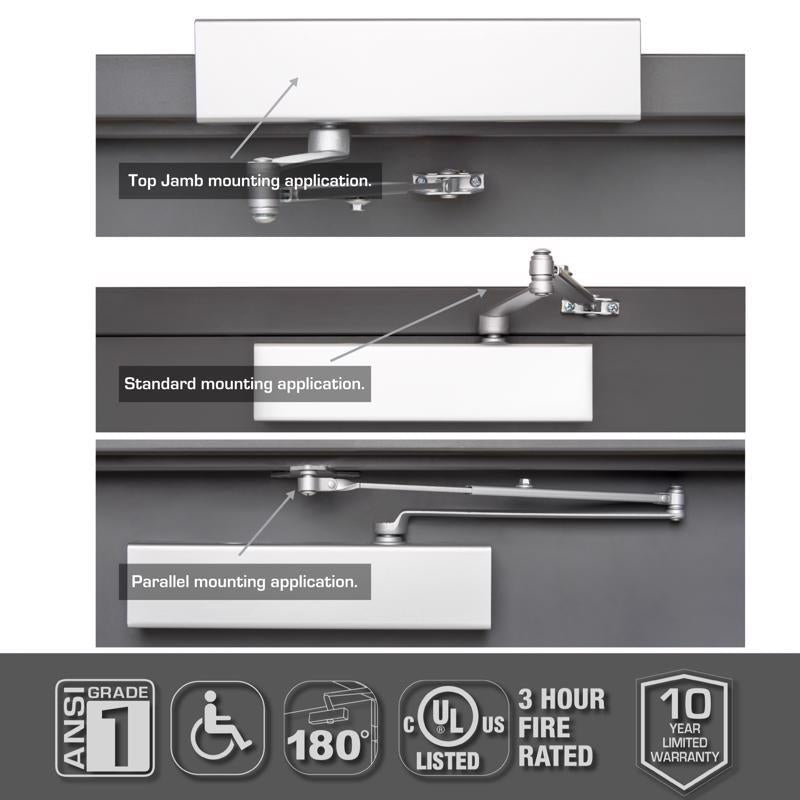 Brinks Commercial Metal Hydraulic Door Closer Grade 1